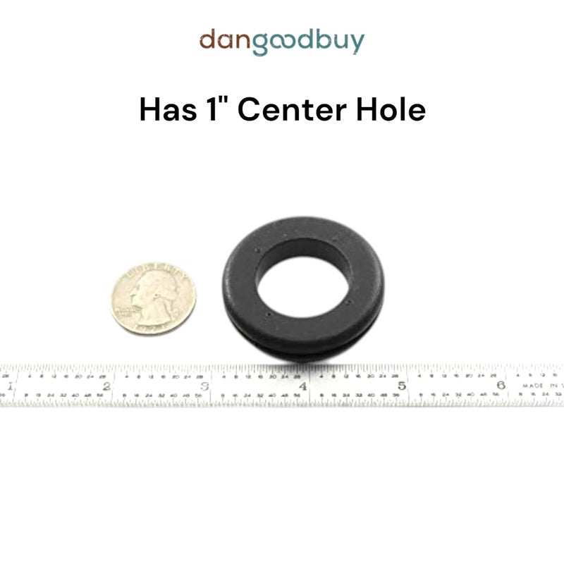 dangoodbuy دنجودباي جرومايت مطاطي يناسب ثقب 1 3/8" في لوحة بسماكة 3/32" - فتحة داخلية 1" - عبوة واحدة - Image 4